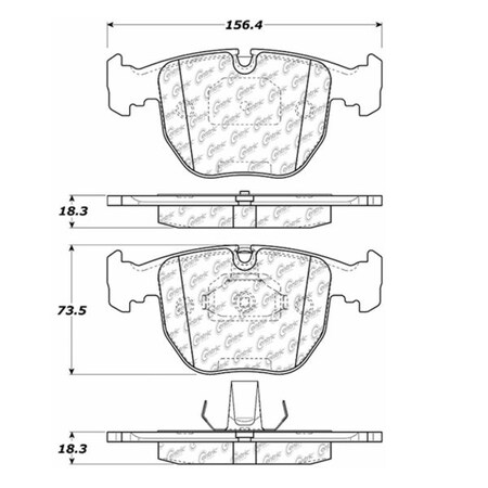 Centric Parts Posi-Quiet Ceramic Pad, 105.06810 105.06810